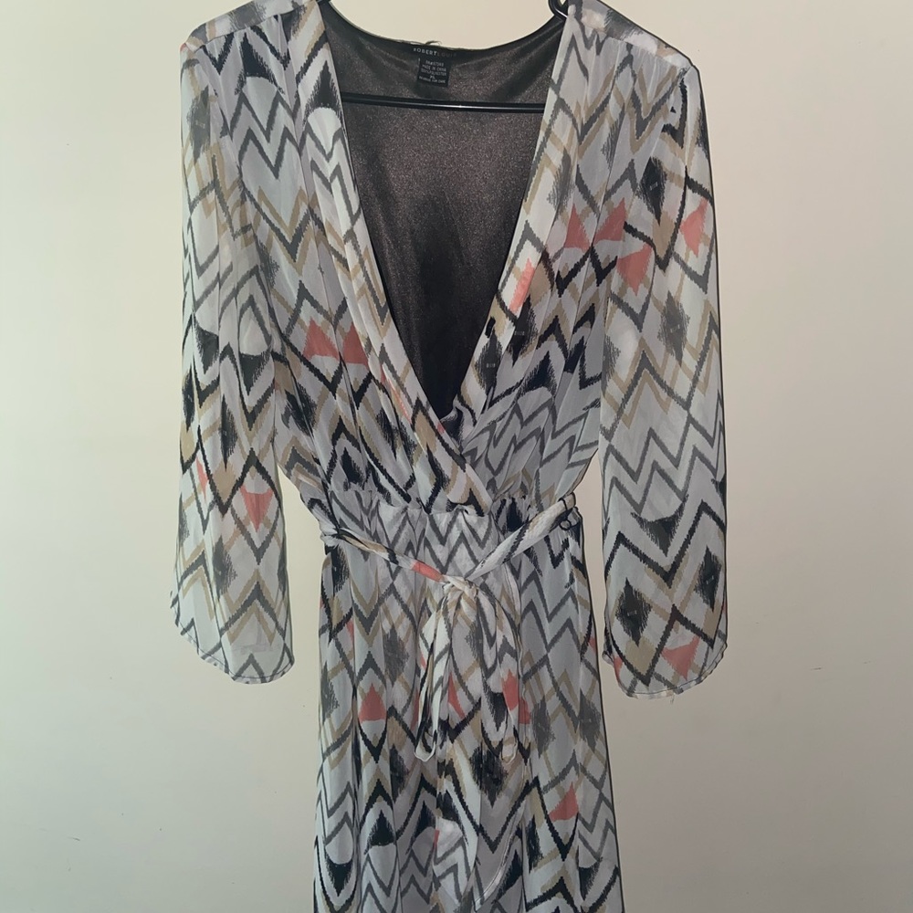 Robert Louis faux wrap belted dress